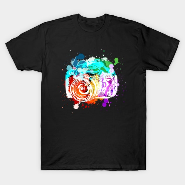 'Watercolor Camera Photographer' Photography Camera Gift T-Shirt by ourwackyhome